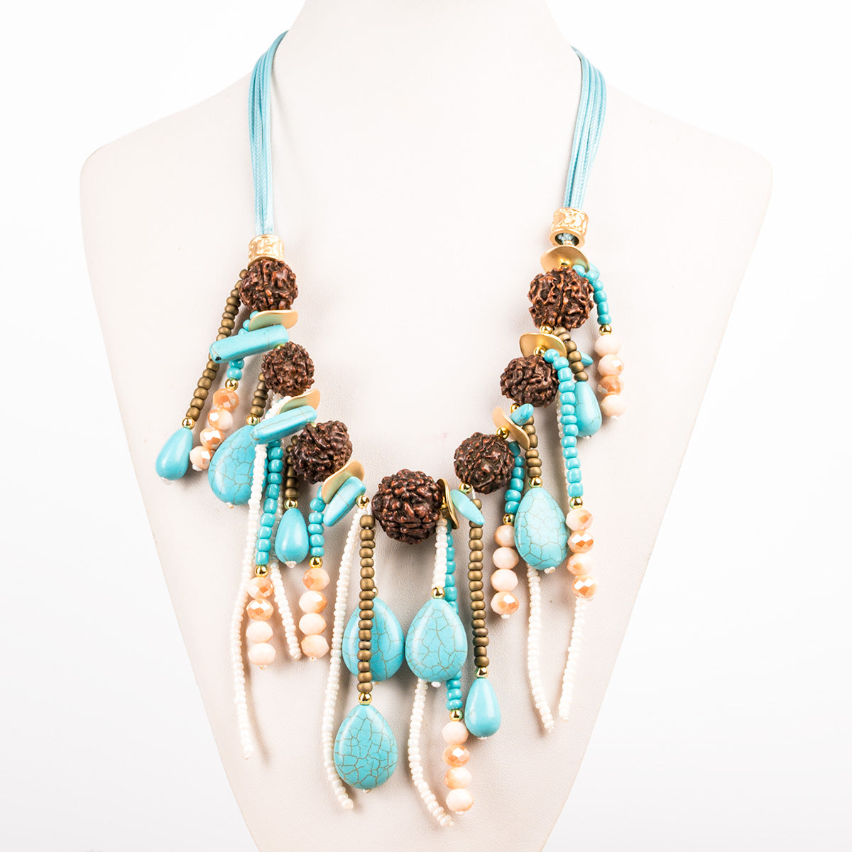 Κολιέ Boho Turquoise Drop