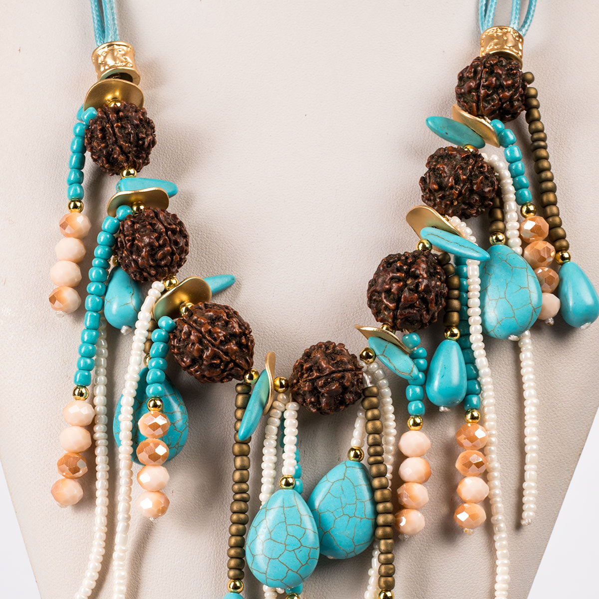 Κολιέ Boho Turquoise Drop