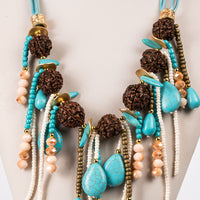 Κολιέ Boho Turquoise Drop