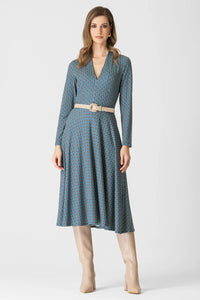 Φόρεμα jersey εμπριμέ με ζώνη