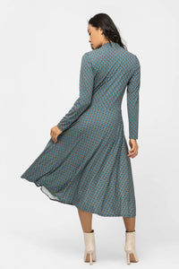 Φόρεμα jersey εμπριμέ με ζώνη