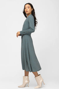 Φόρεμα jersey εμπριμέ με ζώνη