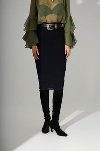 Μαύρη pencil φούστα iRous με διάφανο τελείωμα