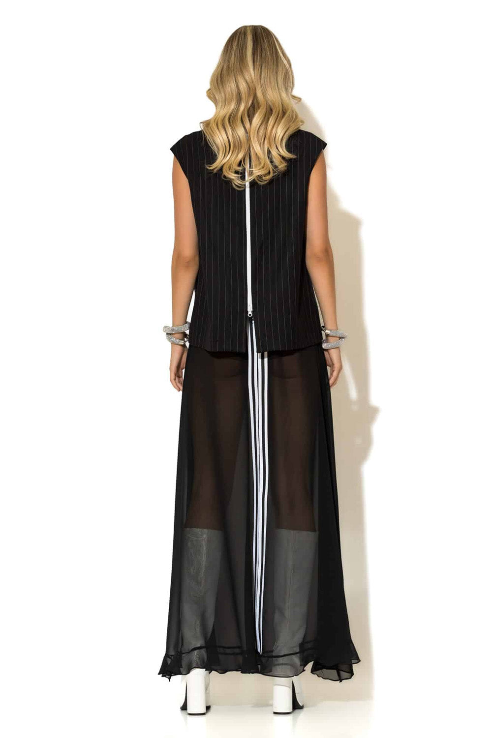 Μακριά σιφόν φούστα κλος με ιμάντα πίσω