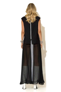 Μακριά σιφόν φούστα κλος με ιμάντα πίσω