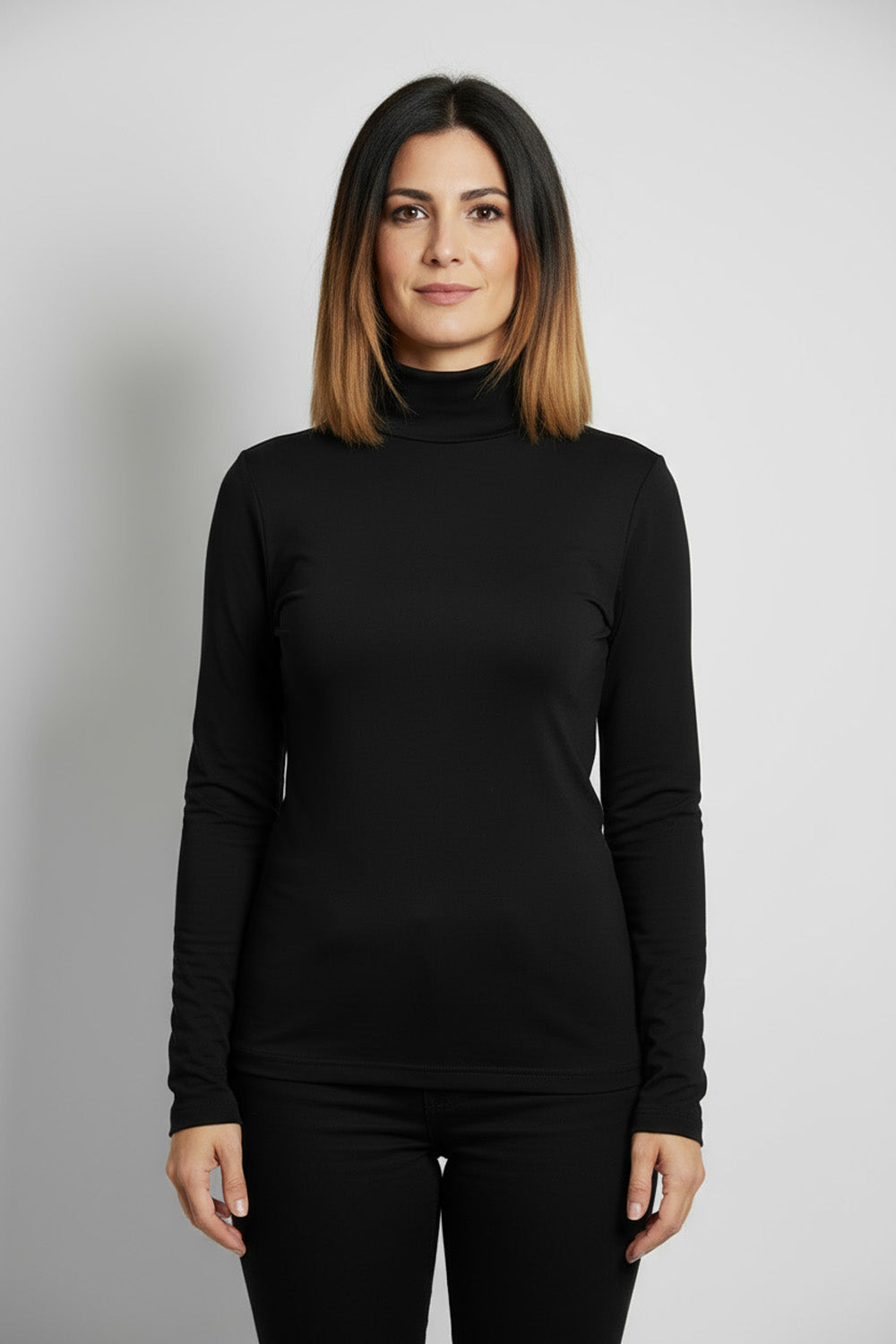 Μαύρο ελαστικό ζιβάγκο με μακρύ μανίκι από την Ellisargi Boutique