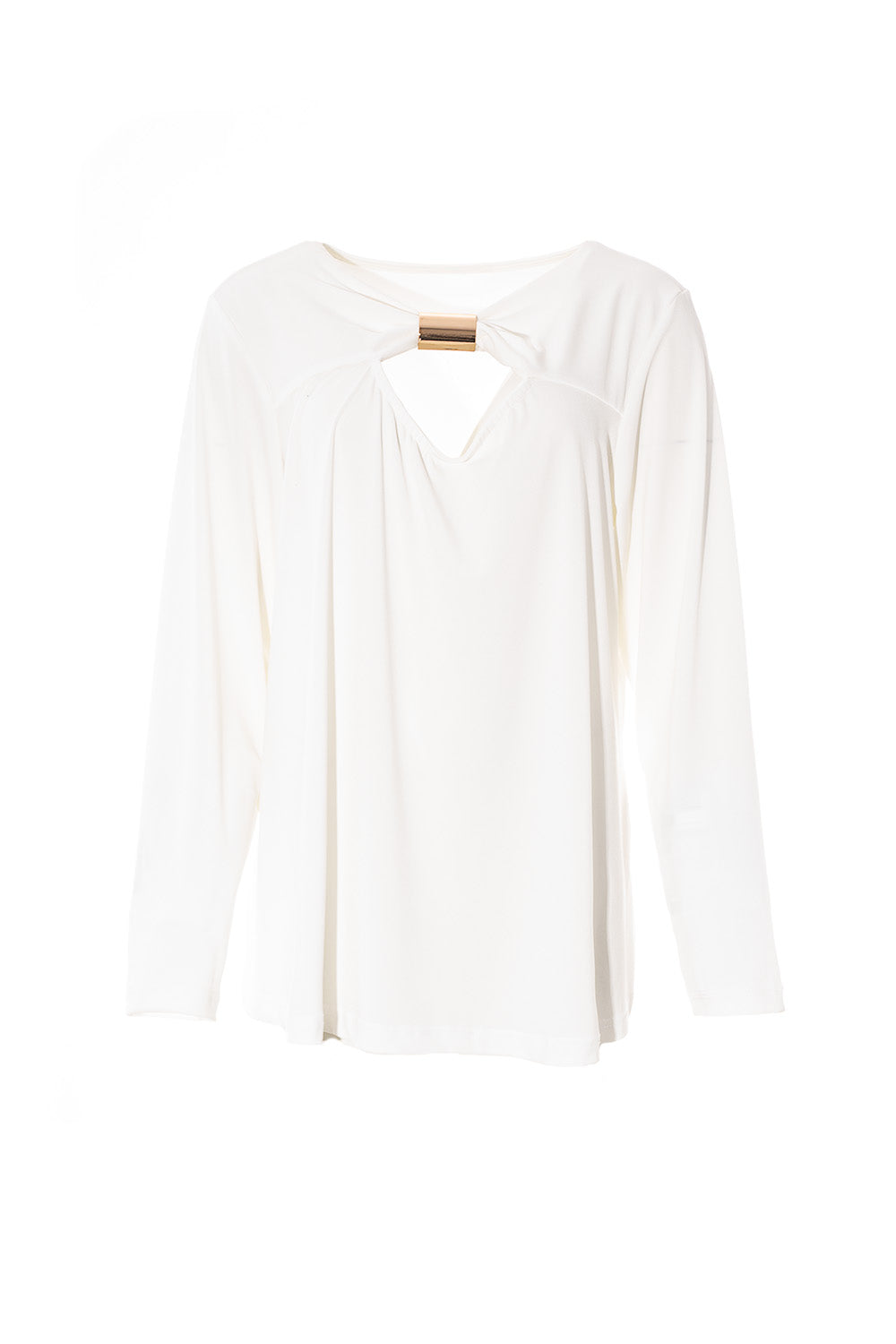 Μπλούζα λευκή με χρυσή λεπτομέρεια
