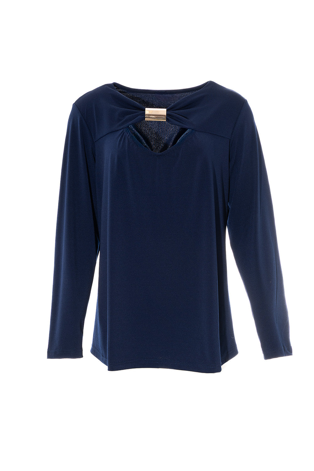 Μπλούζα μπλε με χρυσή λεπτομέρεια
