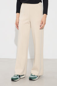 Μπεζ παντελόνι φούτερ σε ίσια γραμμή με λάστιχο στη μέση – Ellisargi Boutique