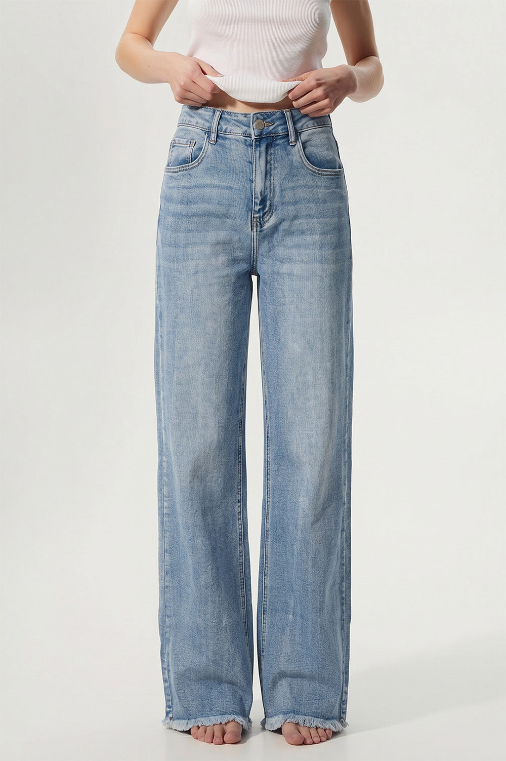 Γυναικείο Wide Leg Τζιν Παντελόνι