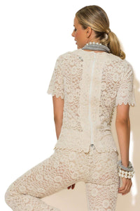 Διάφανη μπλούζα δαντέλα C-THROU με φερμουάρ πίσω – Ellisargi Boutique