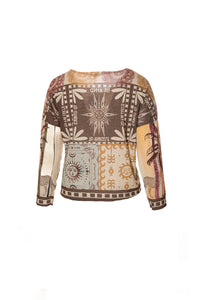 Μπλούζα με ethnic print