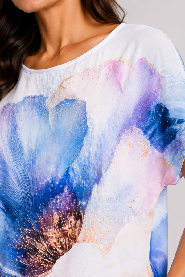 Μπλούζα Watercolor Floral Print