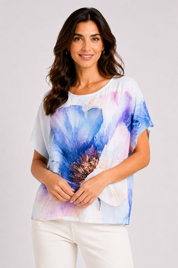 Μπλούζα Watercolor Floral Print
