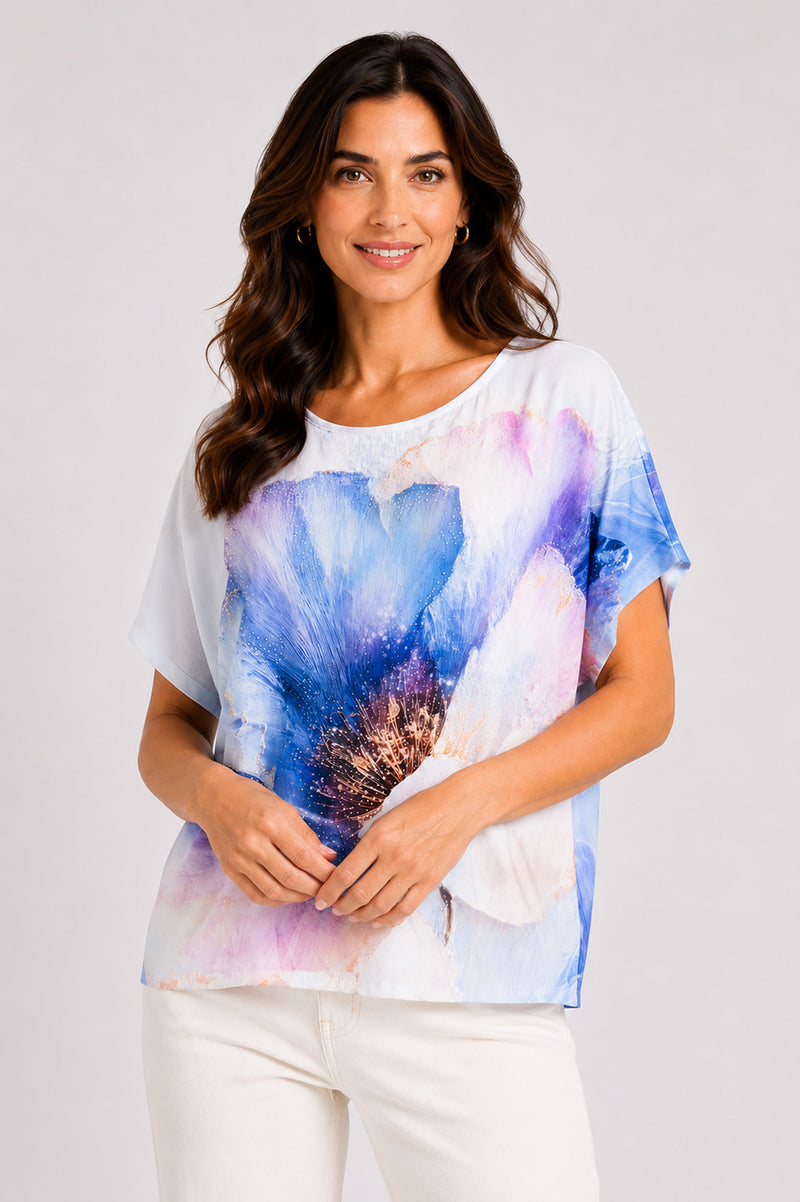 Μπλούζα Watercolor Floral Print