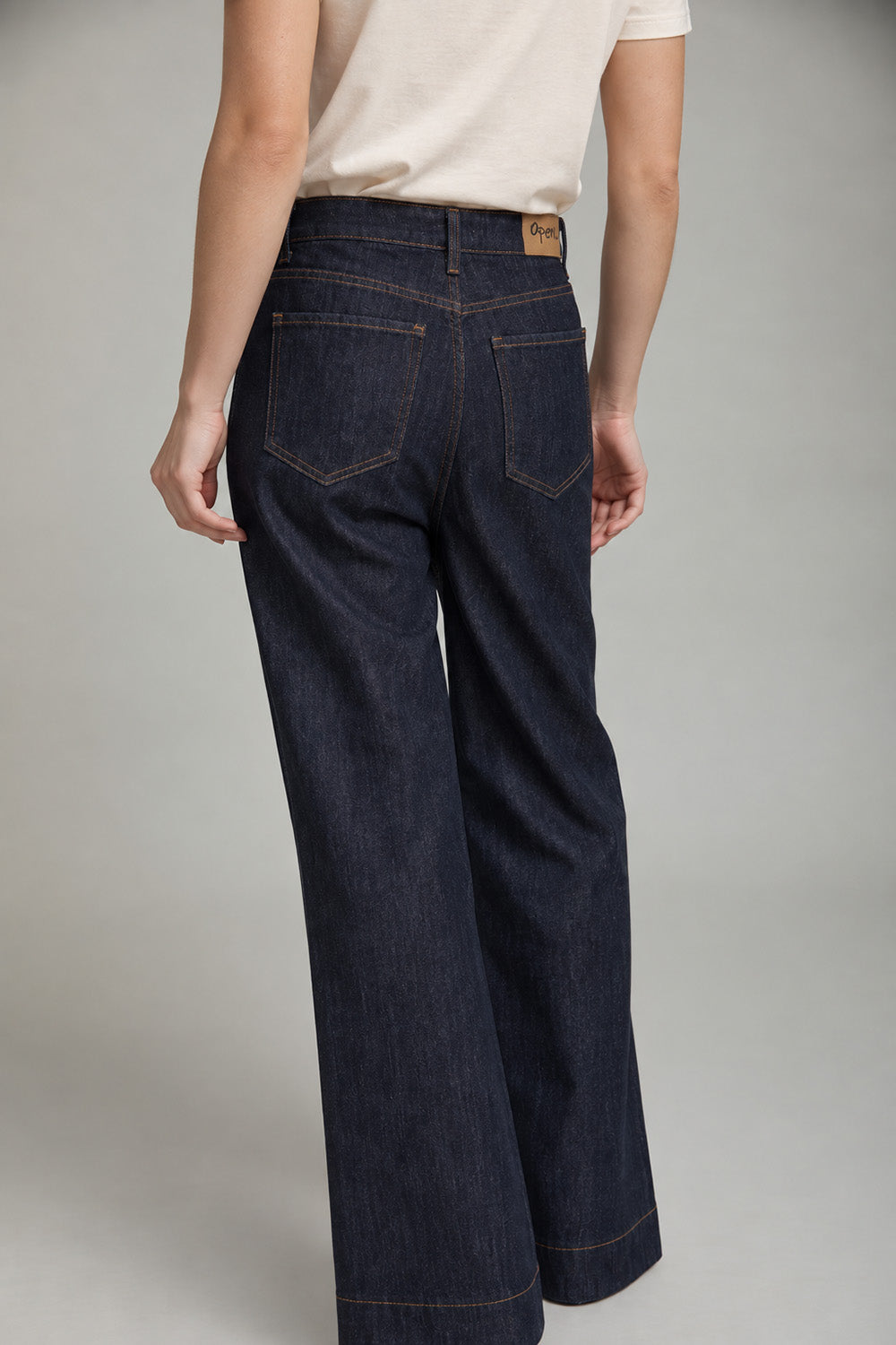 Dark Denim Wide Leg Παντελόνι