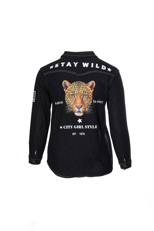Denim jacket “Stay Wild”