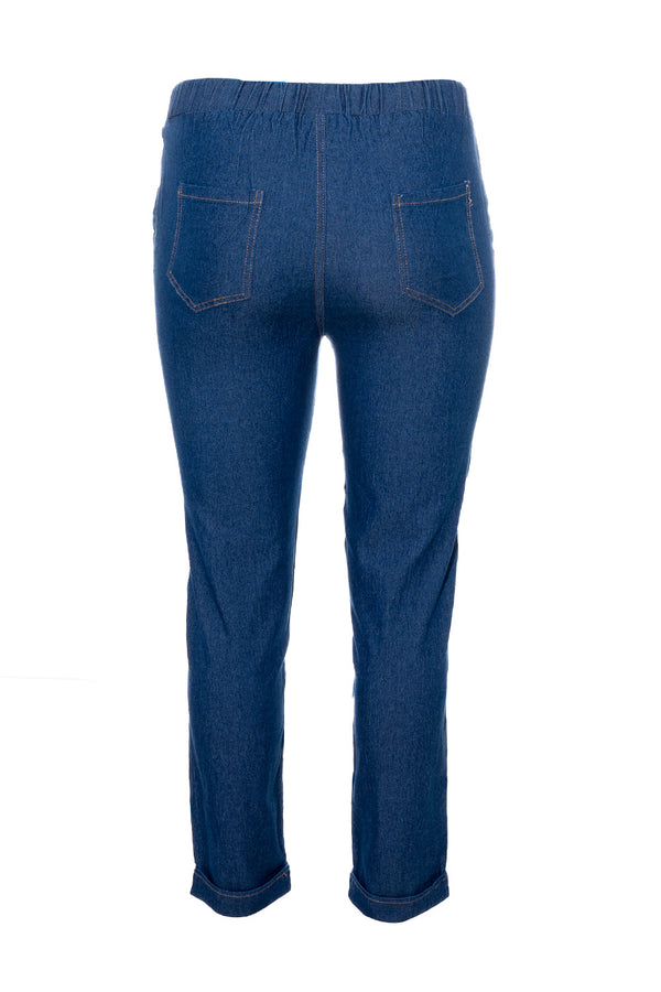 Λεπτό παντελόνι σε denim look
