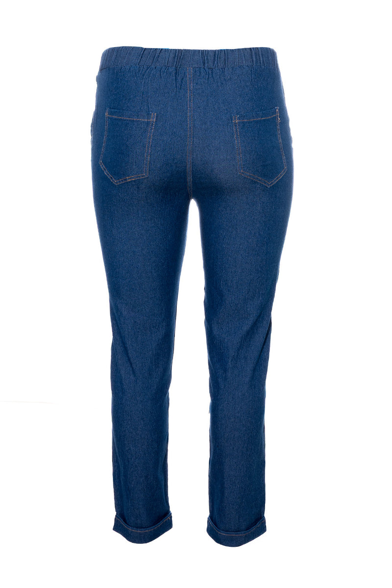 Λεπτό παντελόνι σε denim look