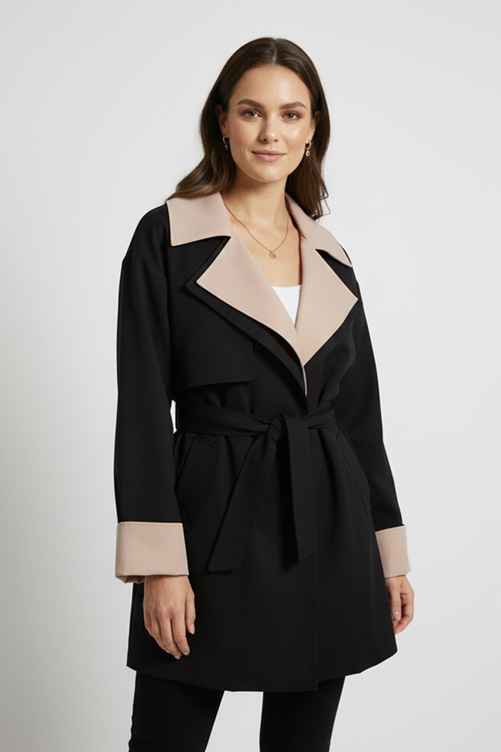 Δίχρωμη Καμπαρντίνα Μαύρο – Μπεζ