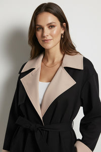 Δίχρωμη Καμπαρντίνα Μαύρο – Μπεζ