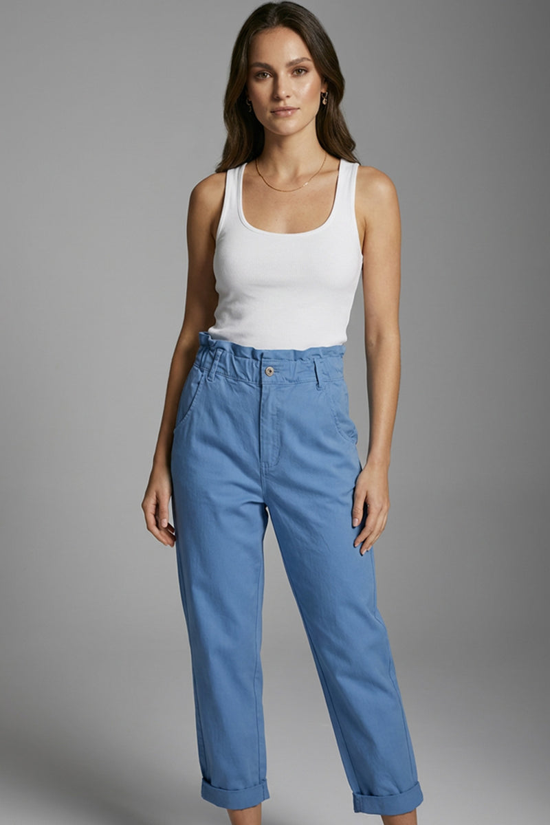 Γαλάζιο Παντελόνι με Λάστιχο στη Μέση