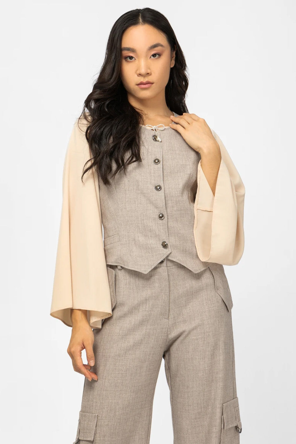 Γιλέκο διαγωνάλ μελανζέ