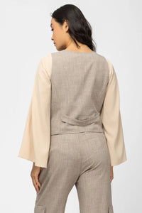 Γιλέκο διαγωνάλ μελανζέ