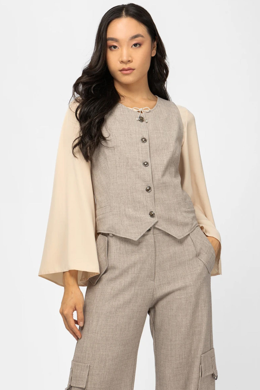 Γιλέκο διαγωνάλ μελανζέ