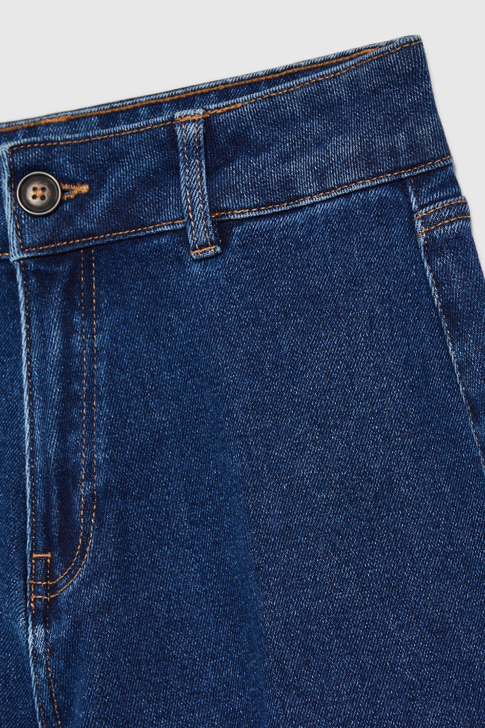 Γυναικείο μπλε jeans culotte παντελόνι με ψηλή μέση και φαρδιά γραμμή
