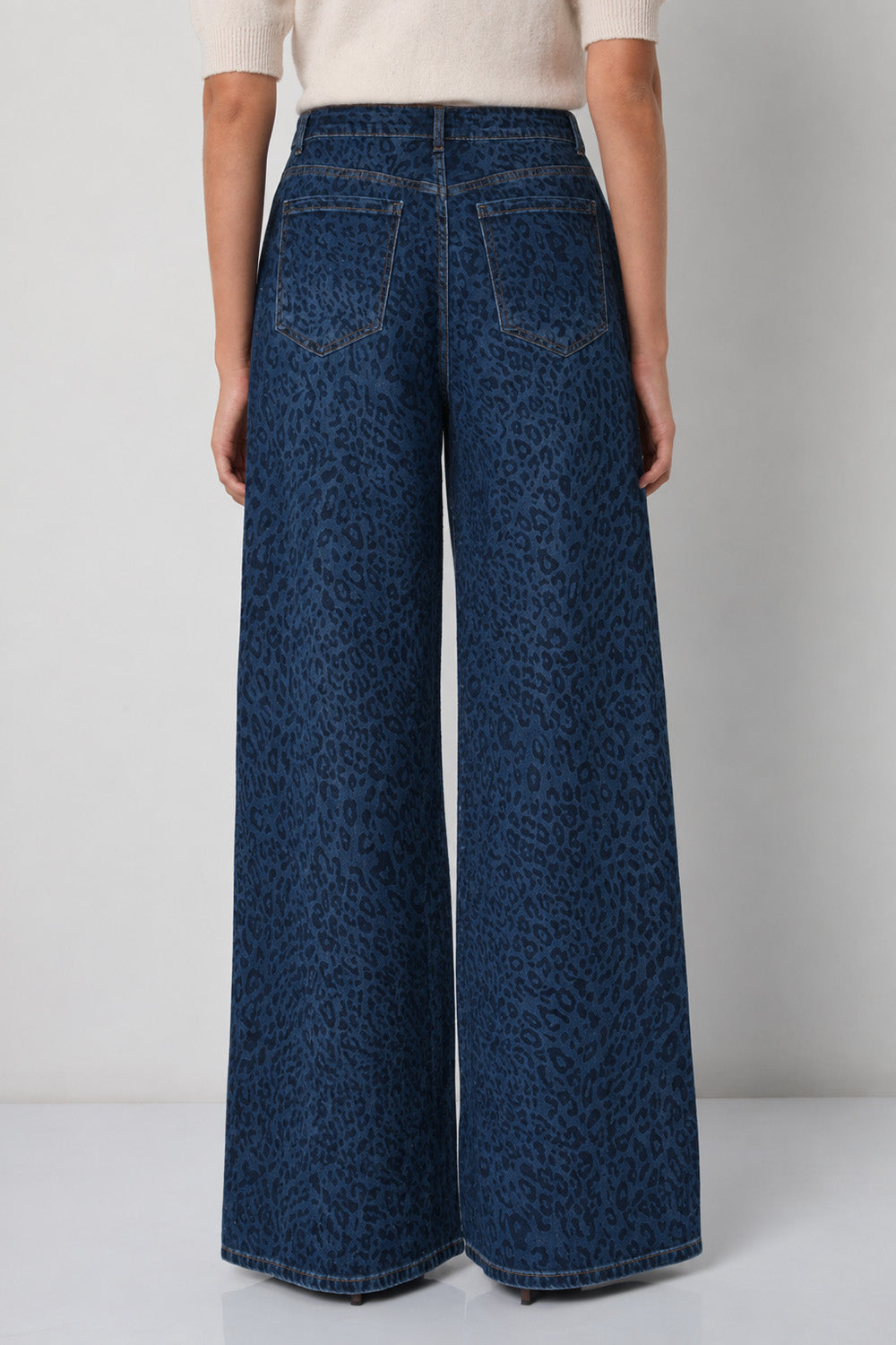 Τζιν Παντελόνι Leopard Wide Leg