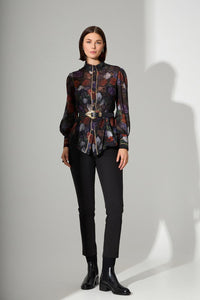 Διάφανο πουκάμισο με floral print iRous