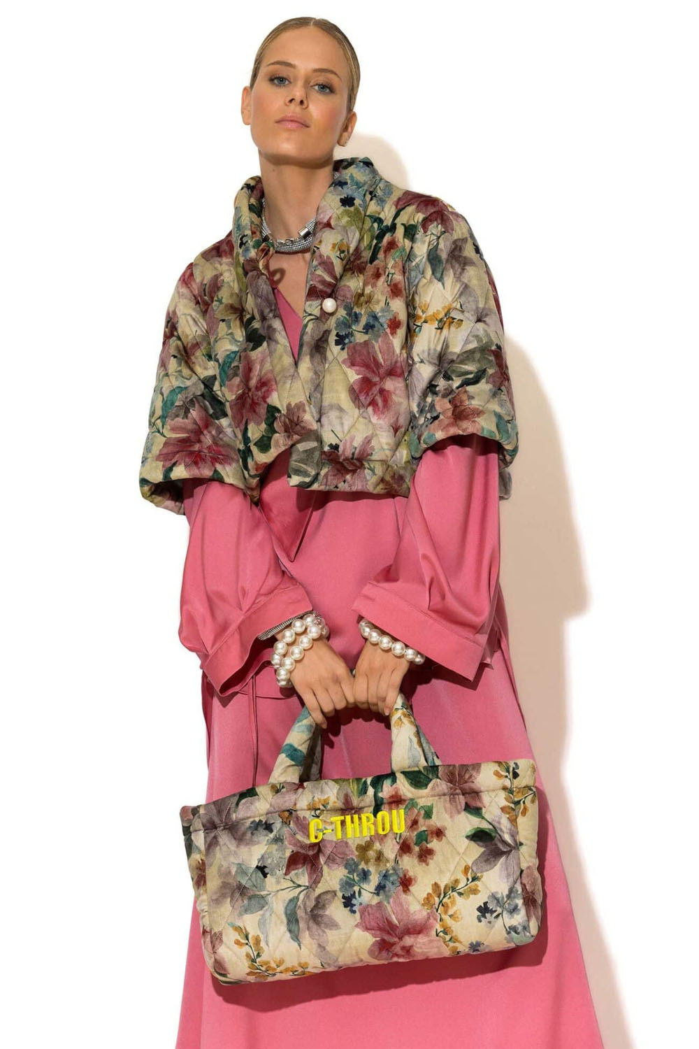 Κοντό φλοράλ μπουφάν puffer C-THROU – Ellisargi Boutique