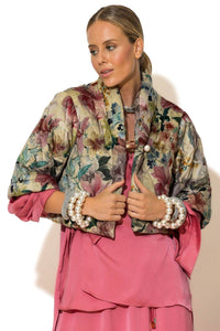 Κοντό φλοράλ μπουφάν puffer C-THROU – Ellisargi Boutique