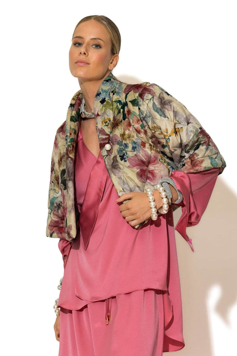 Κοντό φλοράλ μπουφάν puffer C-THROU – Ellisargi Boutique