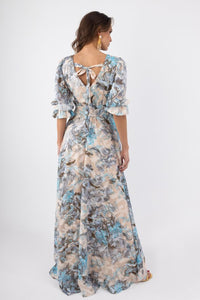 Κρουαζέ Maxi Φόρεμα με Φλοράλ Print