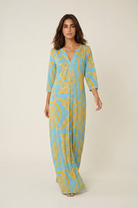Maxi Φόρεμα Baroque Print σε Sky Blue