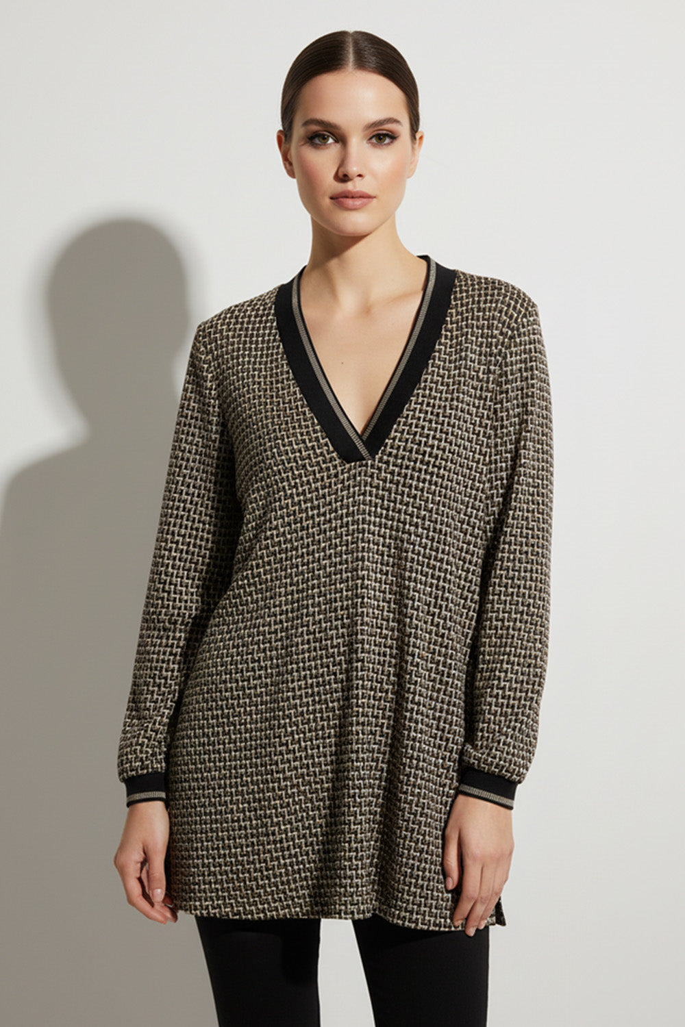 Μπλούζα Τουνίκ Ζακάρ με V Λαιμόκοψη