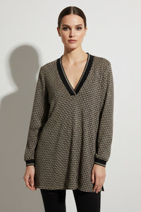 Μπλούζα Τουνίκ Ζακάρ με V Λαιμόκοψη