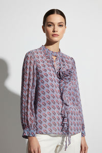 Μπλούζα με Βολάν & Graphic Print