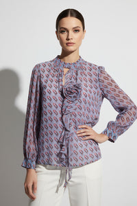 Μπλούζα με Βολάν & Graphic Print