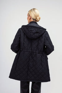 Μπουφάν μαύρο με κουκούλα