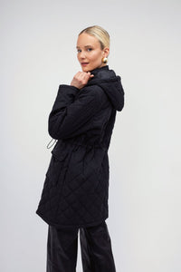 Μπουφάν μαύρο με κουκούλα