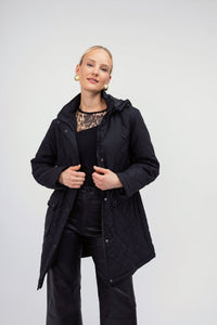 Μπουφάν μαύρο με κουκούλα