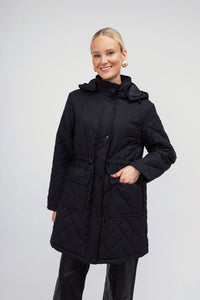 Μπουφάν μαύρο με κουκούλα