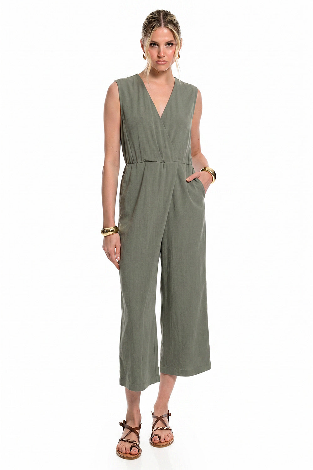 Ολόσωμη Κρουαζέ Φόρμα Sage Green