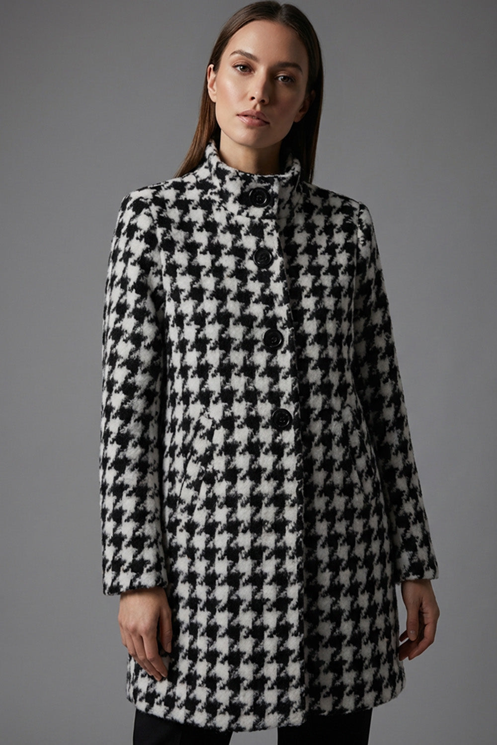 Μαύρο–λευκό παλτό pied de poule