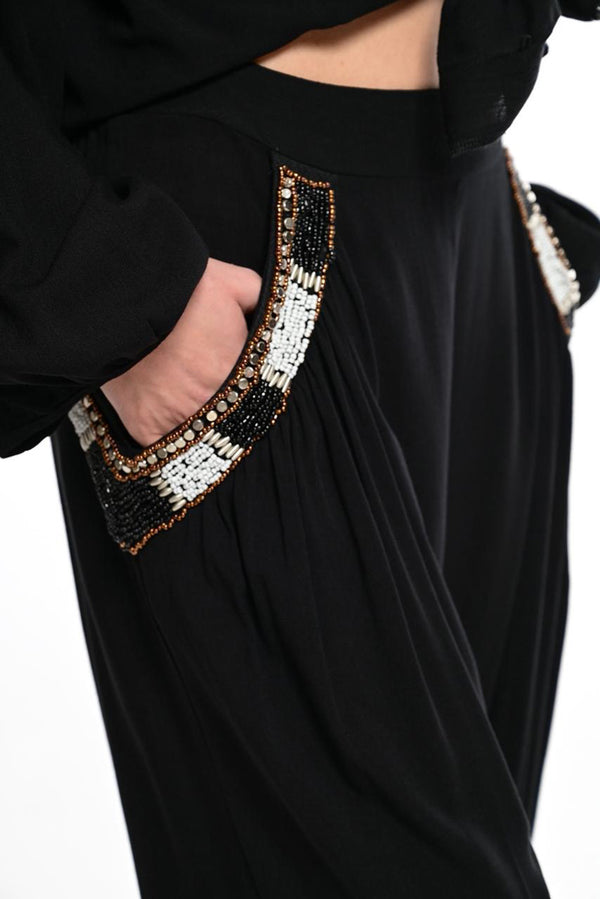 Παντελόνι Black Embellished