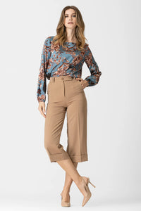 Camel παντελόνι zip TR με λάστιχο και culotte γραμμή