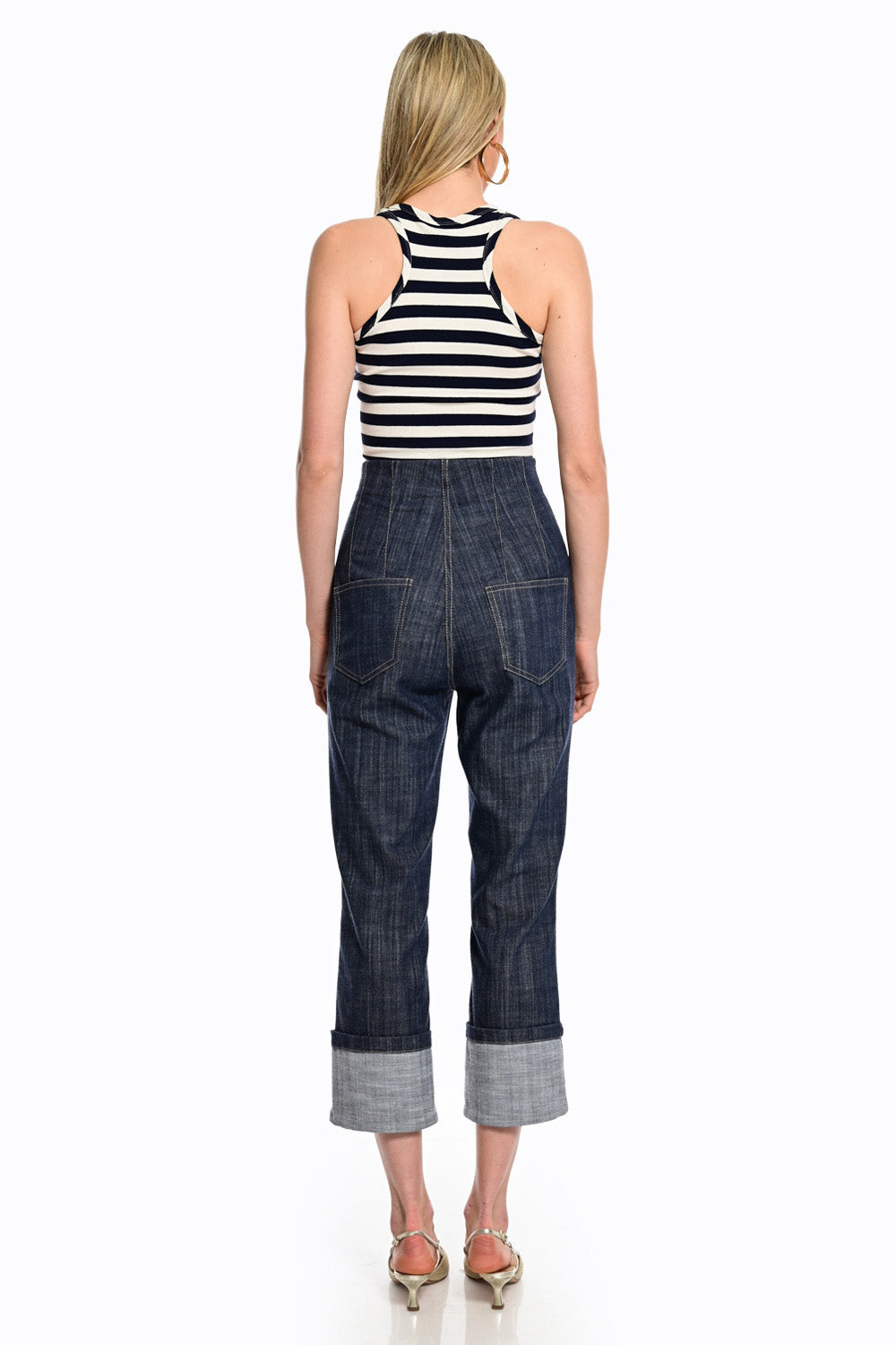 Ψηλόμεσο Τζιν Παντελόνι με Ρεβέρ